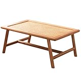 Plateau Tressé à la Main : Le plateau de cette table japonaise est tressé à la main, chaque brin de rotin étant serré et soigneusement tissé, ce qui empêche efficacement le plateau de se déformer sous l'effet de l'humidité. Sa surface lisse et plane offre un toucher chaleureux et agréable
