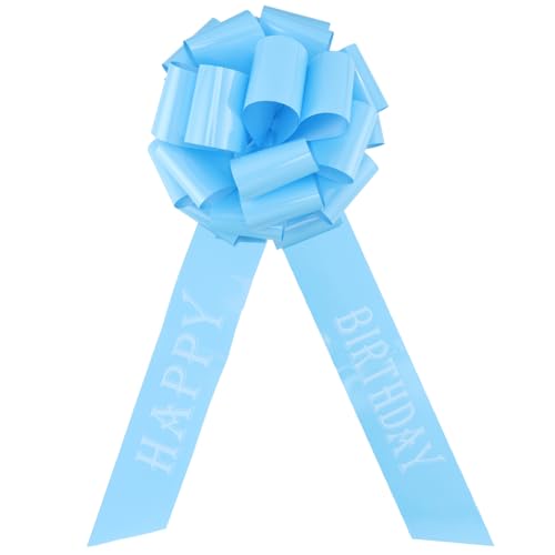 HCHENBOW Happy Birthday 14 Inch Big Bow,1Pcs Big Bow for Present,Big Gift Bow for Appliances,Bikes,Table Decorations and Party Events Decoration(light blue)