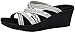 Skechers womens Beverlee - Tiger Posse Wedge Sandal, White/Black, 10 M US