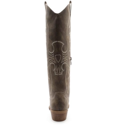 GLOBALWIN Women's Knee High Brown Cowboy Boots Size 6M - image 6