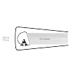 Amazon Basics 3 Ring Binders, 2 Inch, D-Ring Organizer for School, Home Office, White, 4 Pack