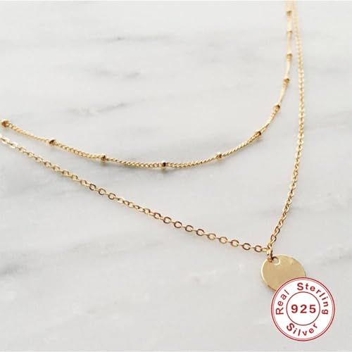 Collier double couche en zircon pour femme chic - 2
