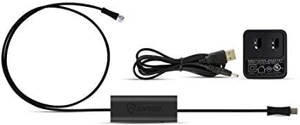 ANTOP Smartpass Amplifier TV Signal Booster for Any Non-Amplified TV Antenna, High Gain & Low Noise & Built-in 4G LTE Filter,Amplify VHF and UHF Signals, Included USB Power Adapter and 5ft USB Cable
