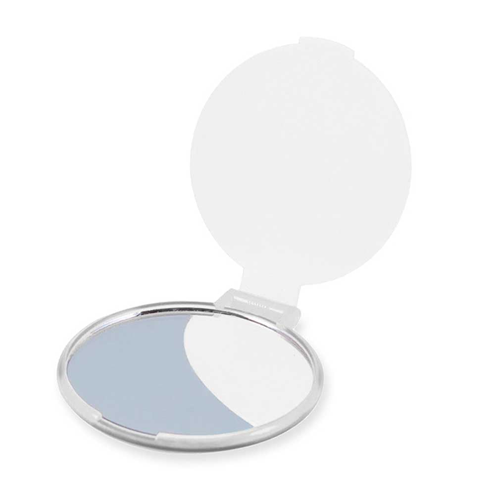 Miroir double carré doublé en cuir synthétique et imprimé papillons, lot de 16 unités. Détails pour femme pour baptême, communion et événements.