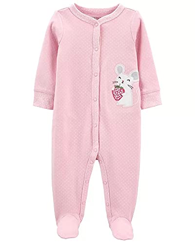 Carter's Baby Girls Infant And Toddler Footed Coverall Pajama (9 Months, Pink Little Mouse) #TOP16