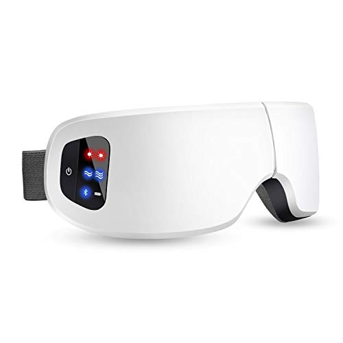 A-TION Eye Massager, Eye Temple Massager with Heat Air Pressure Bluetooth Music Rechargeable