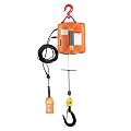 3 in 1 Electric Hoist Winch 660lbs Portable Winch 110V 1500W Garage Deer Hoist 16ft/min Drill Powered Winch for Verandahs, Warehouses, Factories Lifting (3-in-1, 660lbs)