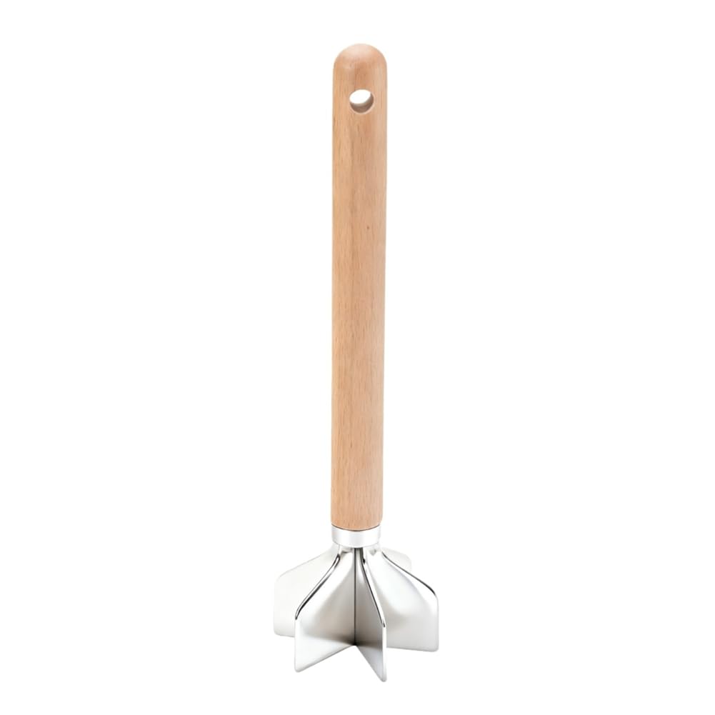 Hndhbfgrt Stainless Steel for Kitchen Cooking Tools, 6-Blade Ground Beef Chopper, Potato Masher, Hamburger Smasher, Meat Chopper