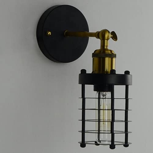Applique murale rétro cage à oiseaux E27 évider pour chambre - 3