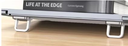 Portable Metal Laptop Stand & Keyboard Base | Heat Dissipating Heightening Bracket with Dual-Gear Adjustable Silver Design Foldable 11 31F91GpNhtL