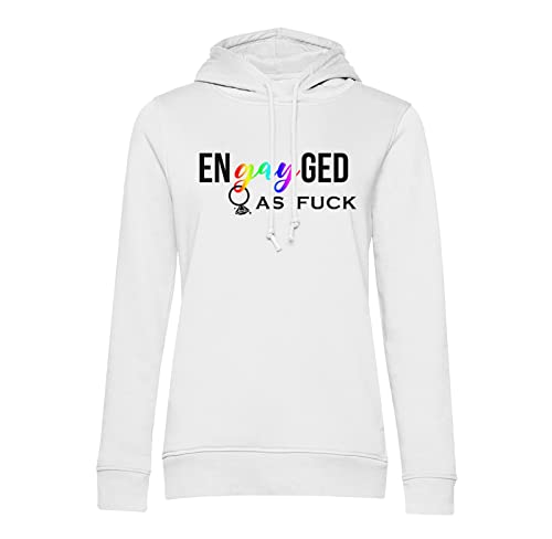 Sweat à Capuche en-Gay-GED As Fuck Fiancé pour Mariage LGBTQ+