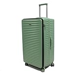 Rangy 32 inch Tall Trunk Polycarbonate Aluminium Frame with Anti-Theft Zipper Front Opening Luggage TSA Lock Suitcase (Green)
