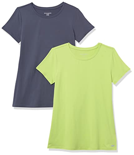 Image of Amazon Essentials Women's Active Quick Dry Tech Stretch Short-Sleeve Crewneck T-Shirt, Multipacks