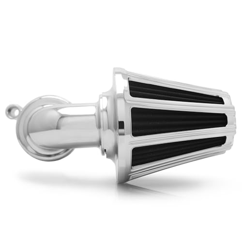 Image of Chrome Gauge Air filter for harley davidson street road glide road king air intake softail fatboy air cleaner dyna sportster XL (Type A : For Sportster XL models)