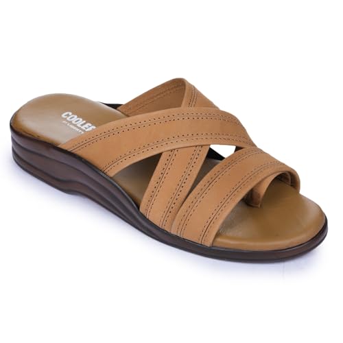 Image of Liberty Coolers 7123-61 Formal Slippers for Men, Black & Black | Slip-on Leather Slippers for Office Use, Casual Sandal | Comfortable & Durable, Light-Weight Men's Sandals, Chappals