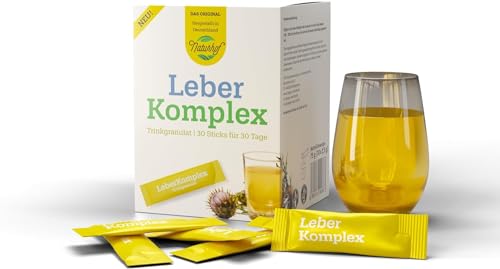 Steiger Naturals Naturhof Leber Komplex* als Trinkgranulat Kur - Leber entgiften Testsieger, mit Mariendistel, Artischocken, Cholin, Vitamin E & B12, Ananas-Mango Geschmack, 30 Sticks für 1 Monat