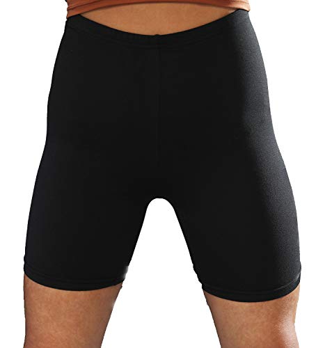 Women's Plus Size Shorts Stretch Super Soft Biker Short (Black, 3X)