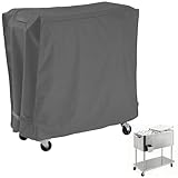 Covolo Outdoor Cooler Cart Cover with UV Coating- Fits 80 Quart Rolling Coolers Patio Cooler,Beverage Cart, Rolling Ice Chest， Waterproof Protective Cover (Grey)