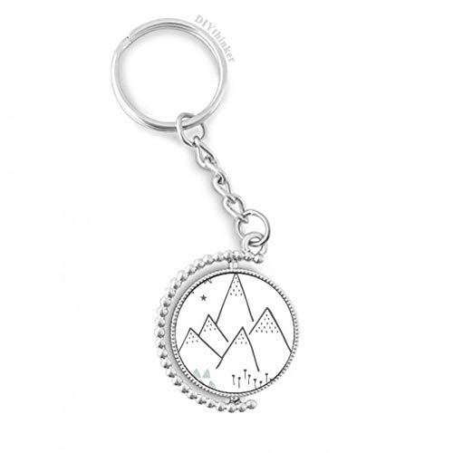 Porte-clés rotatif feuilles de montagne, un cadeau nature idéal