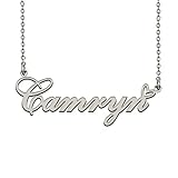 HUAN XUN Stainless Steel Name Necklace for Women Custom Camryn Necklace Jewelry Gifts for Best Friend