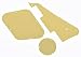 Dopro Solid Cream 1 Ply LP Pickguard & Rear Plate Switch Plate Cavity Covers for Epiphone Les Paul