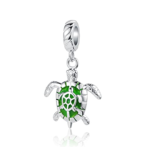 Image of Tropical Ocean Life Charm Sea Turtle Starfish Enamel Dangle Bead for European Bracelet