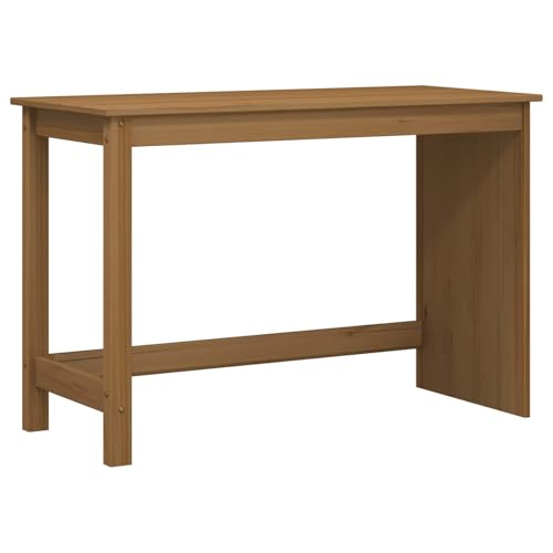 Escritorio de pino macizo de 112 cm para teletrabajo y organización en casa 4