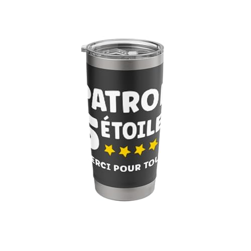 Départ super patron Humour 5 étoiles merci Patron Gobelet isotherme en acier inoxydable double paroi