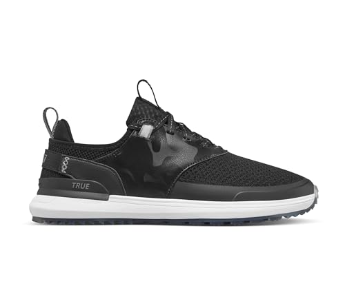 True LUX Hybrid, Men's Golf Shoes, Waterproof Knit Upper, 100% Nappa Leather Saddle
