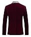 MOGU Men's 1 Button Center Vent Wool Blend Blazer Jacket US Size 38(Tag Asian Size 3XL) Wine Red