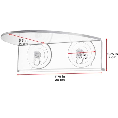 Étagère murale en acrylique transparente 2pcs ventouses gain de place - 4