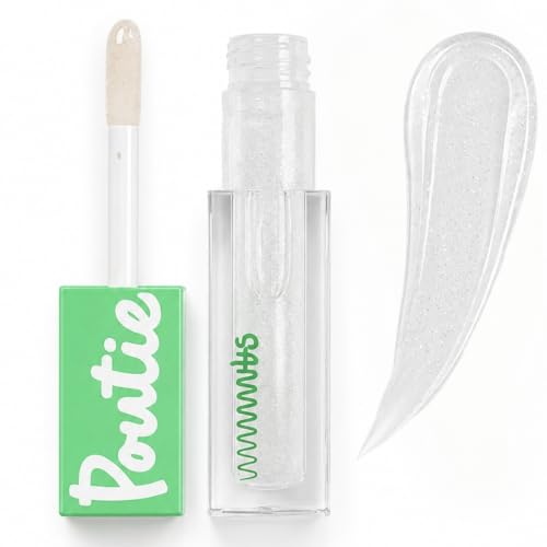 Image of Sammmm Poutie Glass Shine Lip Gloss for Women l Hydrating & High Shine l Lightweight & Non-Sticky l Soft Smooth Lips l Rosehip & Kukui Nut Oils l Glass Dip l Sulphate Free Lip Plumper Gloss l Pigmented Lips 6.5 ml
