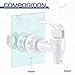 Honoson 4 Sets BPA-Free Replacement Cooler Faucet Water Bottle Jug, Dispenser Tap Set, Reusable Spigot Spout Water Beverage Lever Pour Dispenser Valve Crock Tap (White,Black)