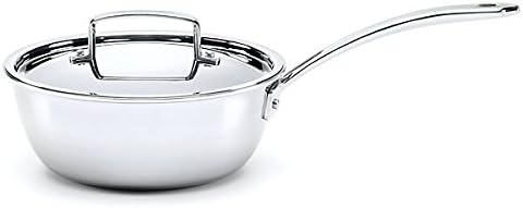 The French Chefs 5 Ply Stainless Steel 3 Quart Covered Saucier