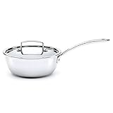 The French Chefs 5 Ply Stainless Steel 3 Quart Covered Saucier