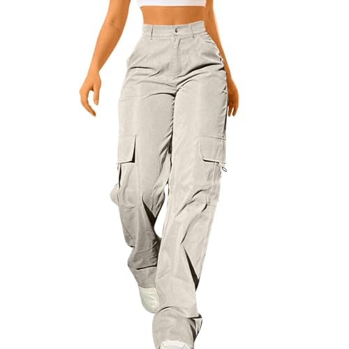 Pantalon cargo femme classique coupe droite et finitions de qualité supérieure