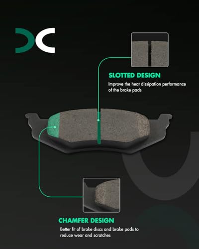 Image of SCITOO D658-7438A Disc Brake Pads Sets Rear Ceramic Brake Pads w /Hardware