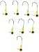 Strike King Mr. Crappie Jig Head, Chartreuse, 1/16-Ounce