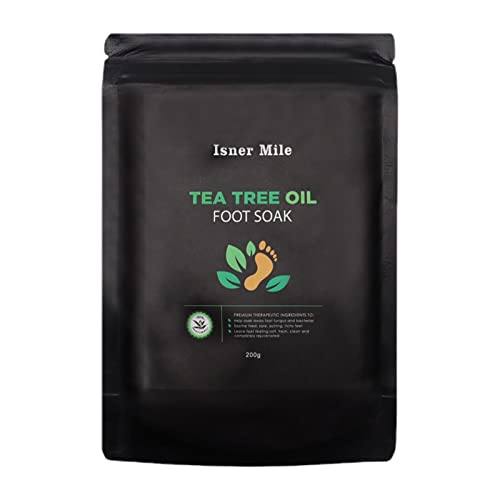 Escalda-pés,Sais de Banho Húmidos para Pés Tea Tree | 7,1 onças de imersão para os pés sal marinho á