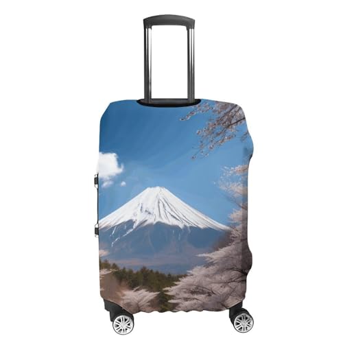 Mt. Fuji In Early Spring Luggage Cover Dustproof Suitcase Cover Elastic Washable Travel Luggage Protector Suitcase Protector Stretch Baggage Protector for 19-32 Inch Luggage S4