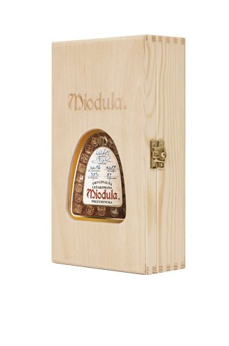 Original Aged Miodula Presidential Blend in Holzbox mit Sichtfenster | Polnische regionale Wodkaspezialität | 0,5 L, 40%