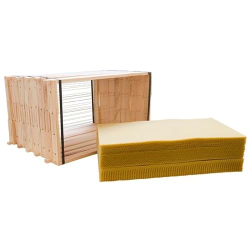 Kombi 30 Zander Rähmchen mit Hoff.-Seiten 477 x 220 mm + 2,5 kg Mittelwände aus Bienenwachs im Zandermaß