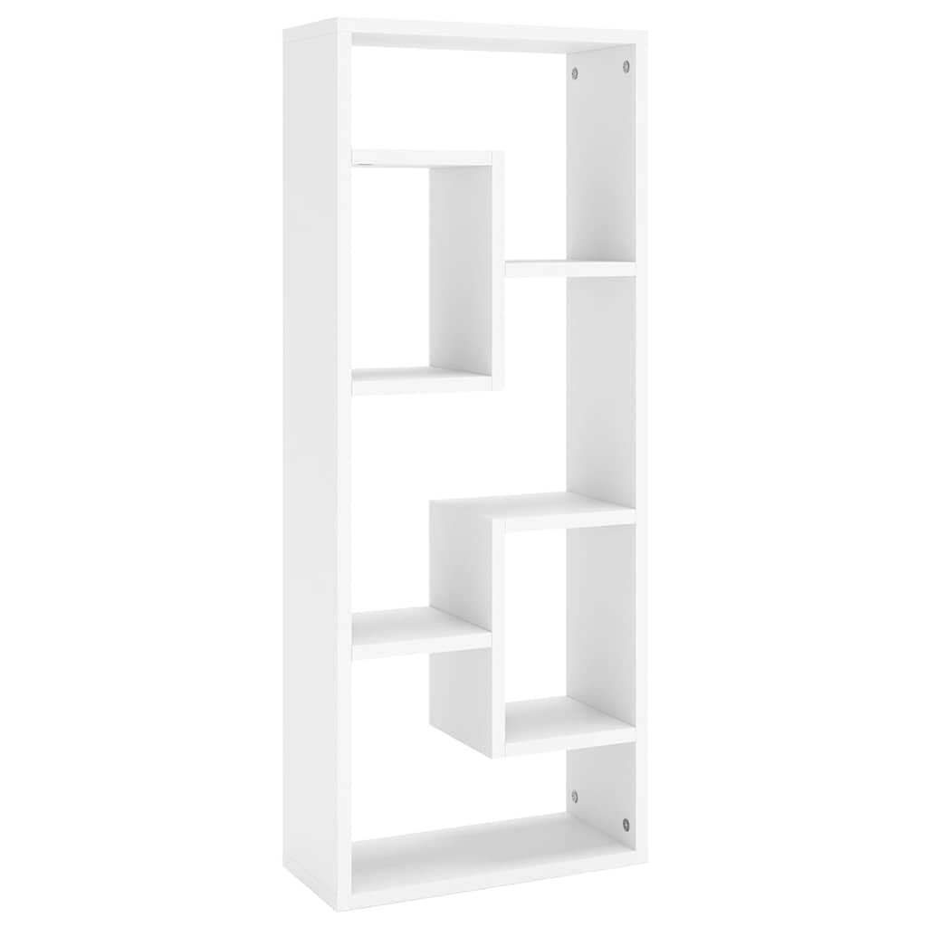 Étagère murale blanche 36 x 16 x 90 cm en bois multicouche
