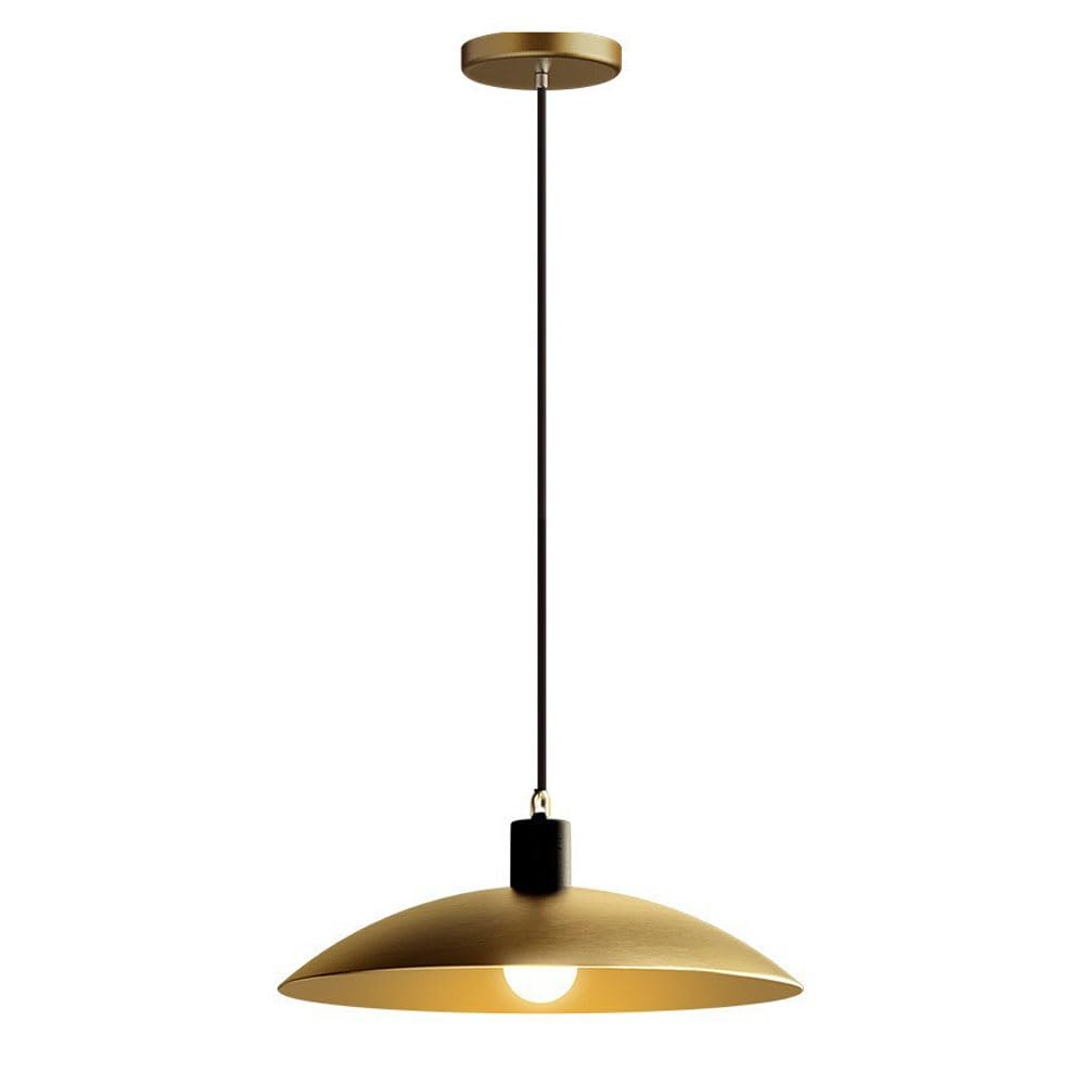 LYMSXAZOU Brass Hanging Lamp Modern Dome Pendant Light Kitchen Island Lighting Small Chandelier Industrial Ceiling Lamps for Restaurant Bedroom Dining Table Lights
