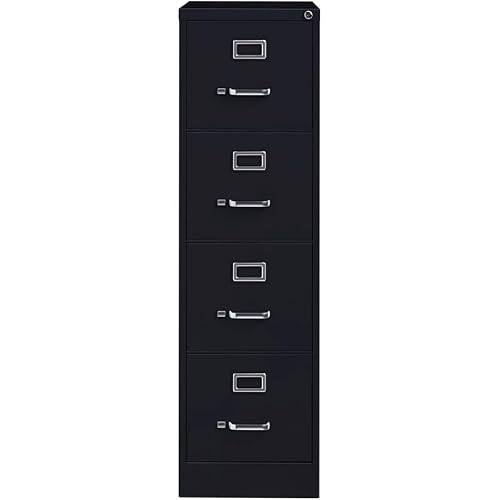 Scranton & Co 4 Drawer 22" Deep Letter File Cabinet in Black, Fully Assembled - Thumbnail 4