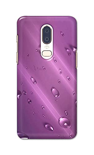 Image of PRINTFIDAA Water Bubbles in Lilac Background Printed Designer Hard Back Case Cover for OnePlus 6 -(RP) MVN1005