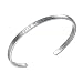 SOLOCUTE Sterling Silver Cuff Bangle Bracelet Engraved "Faith Hope Love" Inspirational Jewelry, Perfect Gift for Christmas Day, Anniversary Day, Thanksgiving Day and Birthday