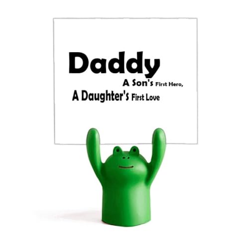 Porte-mémo grenouille avec citation Love Hero Daddy pour bureau
