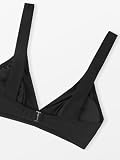 CUPSHE Damski zestaw bikini z wysokim stanem dekolt w serek szerokie paski hak z tyłu zdejmowane miękkie miseczki vintage push up strój kąpielowy 2-częściowy