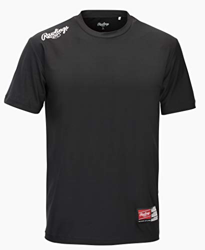 ローリングス(Rawlings) 野球用 ジュニア用 <超伸>プレーヤーTシャツ AST10F01T ブラック/ホワイト サイズ 140 チーム対応